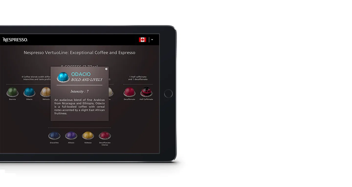 Nespresso: iOS Application for Coffee Retail background