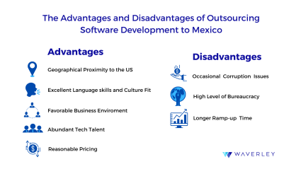 the pros and cons of outsourcing software development to Mexico