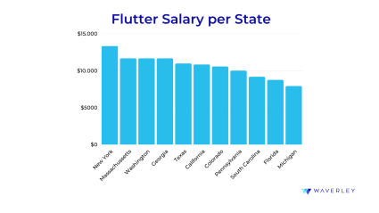 Flutter developers salary per state