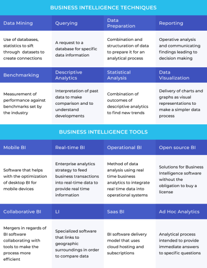 Business intelligence techniques