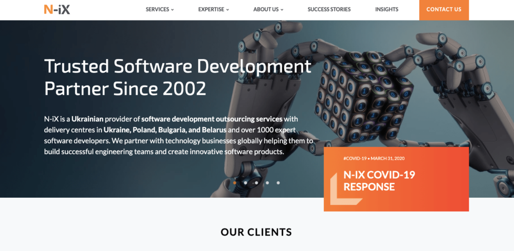 N-iX home page